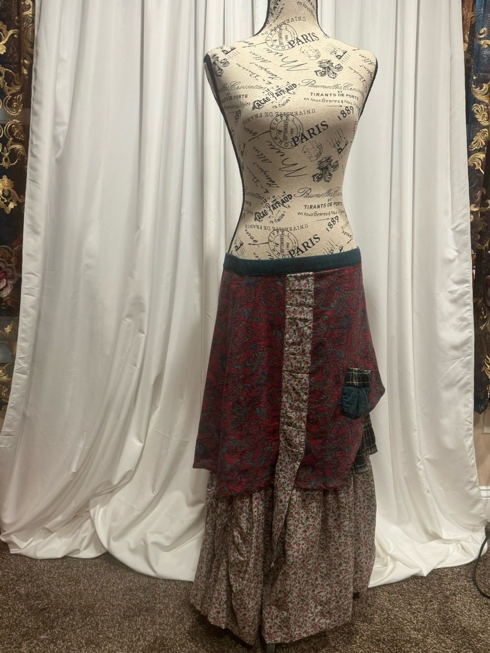 Ian Mosh Bohemian Layered Maxi Skirt - Made in Spain